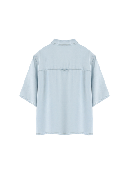 Veiled Drape Lyocell Overshirt