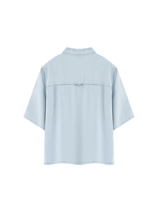 Veiled Drape Lyocell Overshirt